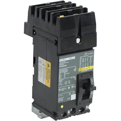 FH26050AB - Square D 50 Amp 2 Pole 600 Volt Molded Case Circuit Breaker