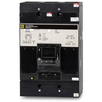 MHL36500 - Square D 500 Amp 3 Pole 600 Volt Thermal Magnetic Molded Case Circuit Breaker