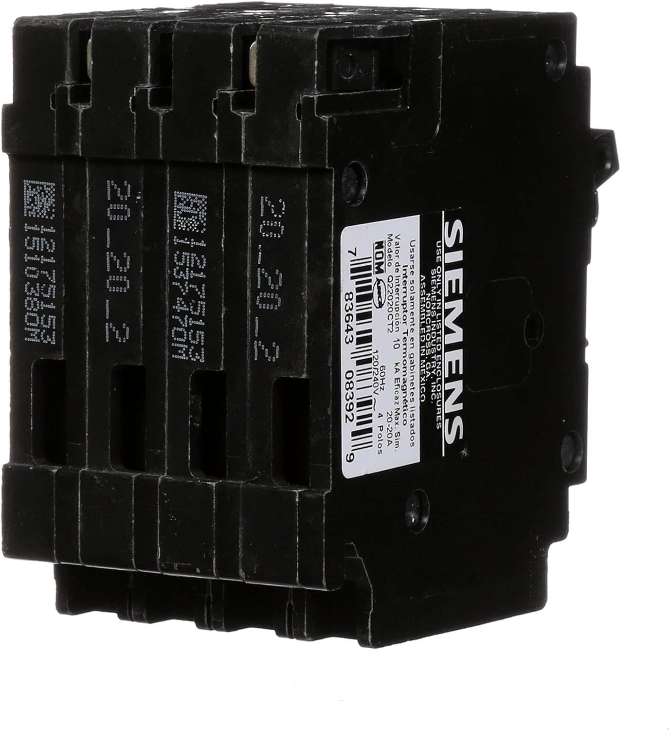 Q21515CT - Siemens - 15 Amp Quad Circuit Breaker