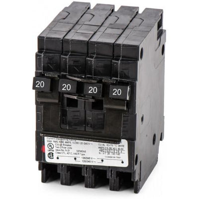 Q22020CT - Siemens 20 Amp 2 Pole 240 Volt Plug-In Molded Case Circuit Breaker