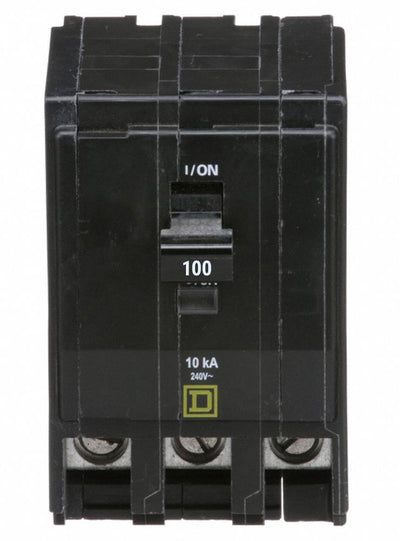 QO3100 - Square D 100 Amp 3 Pole Circuit Breaker