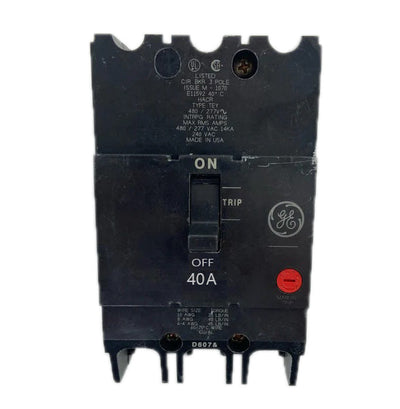 TEY340ST12 - GE 40 Amp 3 Pole 480 Volt Bolt-On Molded Case Circuit Breaker